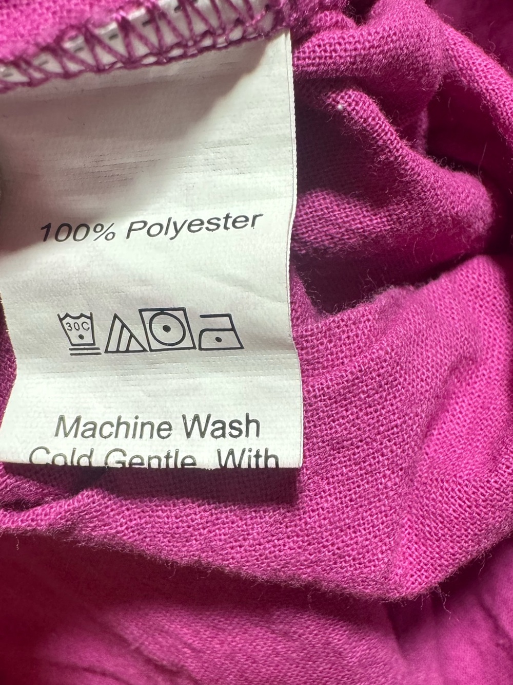 Soft Button-Placket Fuschia Women's Top with Peter Pan Collar - Picture 2 of 2